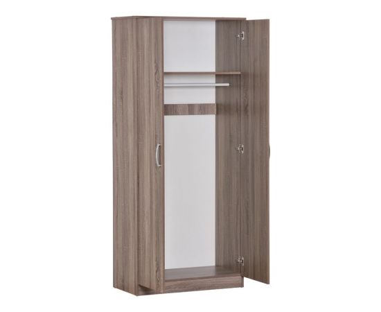 Ντουλάπα ρούχων δίφυλλη Zelia pakoworld σε sonoma-oak απόχρωση 79x42x180εκ - ΝΤΟΥΛΑΠΕΣ στο Milonadakis.gr