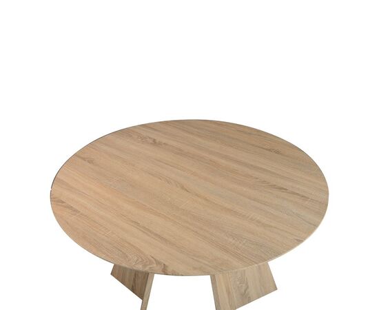 Τραπέζι Bibble pakoworld MDF σε φυσική απόχρωση Φ120x76εκ - ΤΡΑΠΕΖΙΑ ΚΟΥΖΙΝΑΣ στο Milonadakis.gr