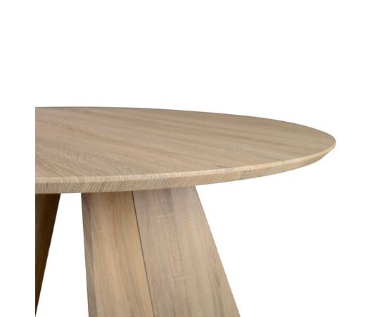 Τραπέζι Bibble pakoworld MDF σε φυσική απόχρωση Φ120x76εκ - ΤΡΑΠΕΖΙΑ ΚΟΥΖΙΝΑΣ στο Milonadakis.gr