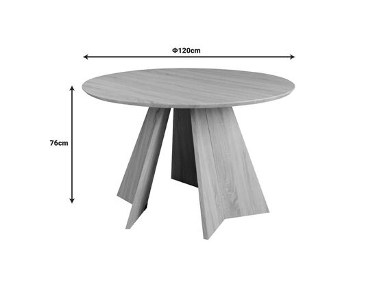 Τραπέζι Bibble pakoworld MDF σε φυσική απόχρωση Φ120x76εκ - ΤΡΑΠΕΖΙΑ ΚΟΥΖΙΝΑΣ στο Milonadakis.gr