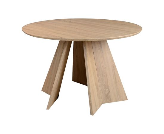 Τραπέζι Bibble pakoworld MDF σε φυσική απόχρωση Φ120x76εκ - ΤΡΑΠΕΖΙΑ ΚΟΥΖΙΝΑΣ στο Milonadakis.gr