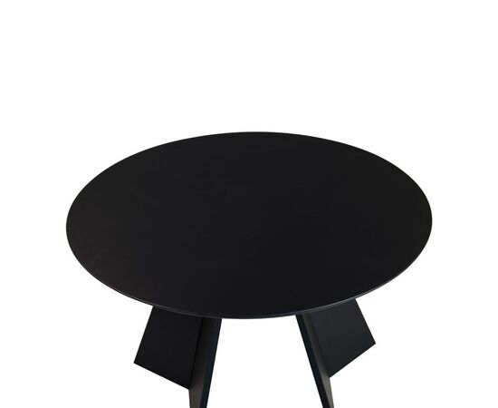 Τραπέζι Bibble pakoworld MDF σε μαύρη απόχρωση Φ120x76εκ - ΤΡΑΠΕΖΙΑ ΚΟΥΖΙΝΑΣ στο Milonadakis.gr