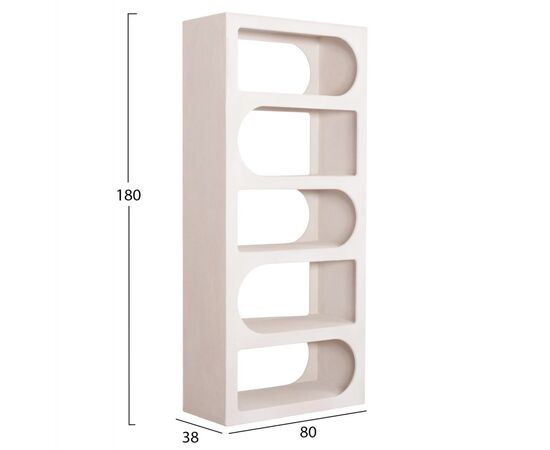 ΒΙΒΛΙΟΘΗΚΗ ΣΕΙΡΑ SANTORINI HM18062 MDF ΣΕ ΥΠΟΛΕΥΚΟ ΧΡΩΜΑ 80x38x180Yεκ. - ΒΙΤΡΙΝΕΣ στο Milonadakis.gr