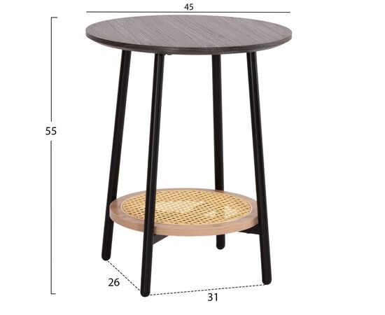 ΒΟΗΘΗΤΙΚΟ ΤΡΑΠΕΖAKI SEWELL HM18034 MDF ΣΕ ZEBRANO-ΜΕΤΑΛΛΙΚΑ ΠΟΔΙΑ-WICKER Φ45x55Υεκ - ΒΟΗΘΗΤΙΚΑ ΤΡΑΠΕΖΑΚΙΑ στο Milonadakis.gr