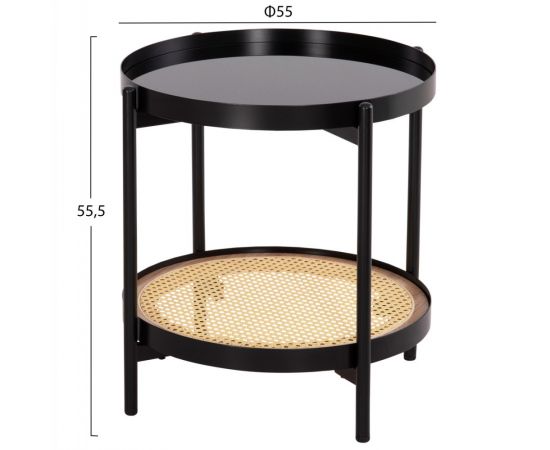 ΒΟΗΘΗΤΙΚΟ ΤΡΑΠΕΖΙ SEITZ HM18031 ΓΥΑΛΙ TOP-ΜΕΤΑΛΛΟ-RATTAN ΣΕ ΦΥΣΙΚΟ Φ50x55,5Υεκ. - ΒΟΗΘΗΤΙΚΑ ΤΡΑΠΕΖΑΚΙΑ στο Milonadakis.gr