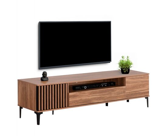 ΕΠΙΠΛΟ ΤΗΛΕΟΡΑΣΗΣ ΣΕΙΡΑ HARRY HM18008.01 ΜΕΛΑΜΙΝΗ ΦΥΣΙΚΟ ΞΥΛΟΥ-ΜΑΥΡΟ 200x40x47,5Υεκ. - ΕΠΙΠΛΑ ΤΗΛΕΟΡΑΣΗΣ στο Milonadakis.gr