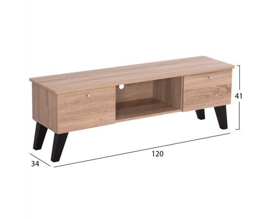 ΕΠΙΠΛΟ ΤΗΛΕΟΡΑΣΗΣ IREN HM2481.01 ΜΕΛΑΜΙΝΗ ΣΕ SONAMA OAK-ΜΑΥΡΟ 120x32,5-34x41Yεκ. - ΕΠΙΠΛΑ ΤΗΛΕΟΡΑΣΗΣ στο Milonadakis.gr