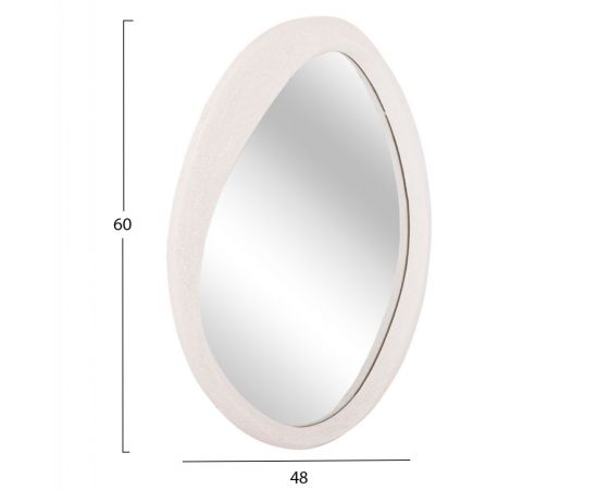 ΚΑΘΡΕΠΤΗΣ ΤΟΙΧΟΥ ΟΒΑΛ ΣΕΙΡΑ SANTORINI HM4514 MDF ΣΕ ΥΠΟΛΕΥΚΟ 48x3,2x60Υεκ - ΚΑΘΡΕΠΤΕΣ στο Milonadakis.gr