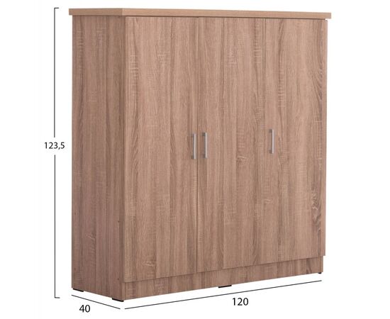 ΝΤΟΥΛΑΠΑ 3ΦΥΛΛΗ ΜΕ ΡΑΦΙΑ BAILEY HM2482.01 SONAMA OAK ΜΕΛΑΜΙΝΗ 120-116x40x123,5Υεκ. - ΝΤΟΥΛΑΠΕΣ στο Milonadakis.gr