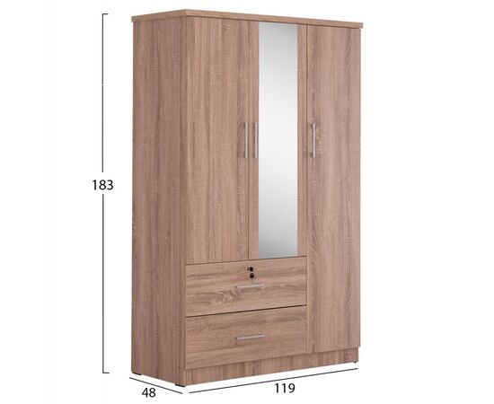 ΝΤΟΥΛΑΠΑ ΜΕ ΚΑΘΡΕΦΤΗ & ΣΥΡΤΑΡΙΑ CEASAR HM2485.11 SONAMA OAK ΜΕΛΑΜΙΝΗ 119x48x183Υεκ - ΝΤΟΥΛΑΠΕΣ στο Milonadakis.gr