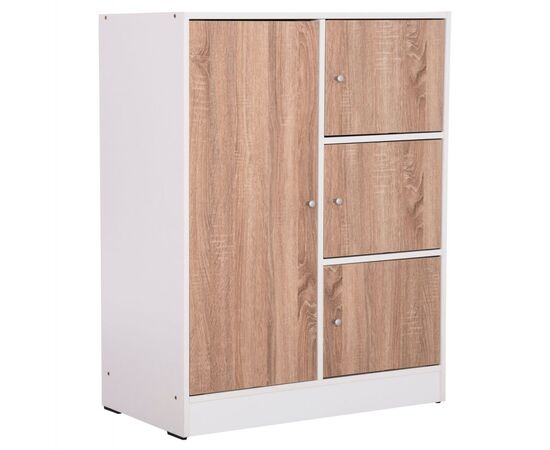 ΝΤΟΥΛΑΠΙ ΜΕ 4 ΑΠΟΘ.ΧΩΡΟΥΣ MATIN HM2479.01 SONAMA OAK-ΛΕΥΚΗ ΜΕΛΑΜΙΝΗ 80x39,5x99,5Υεκ - ΝΤΟΥΛΑΠΕΣ στο Milonadakis.gr