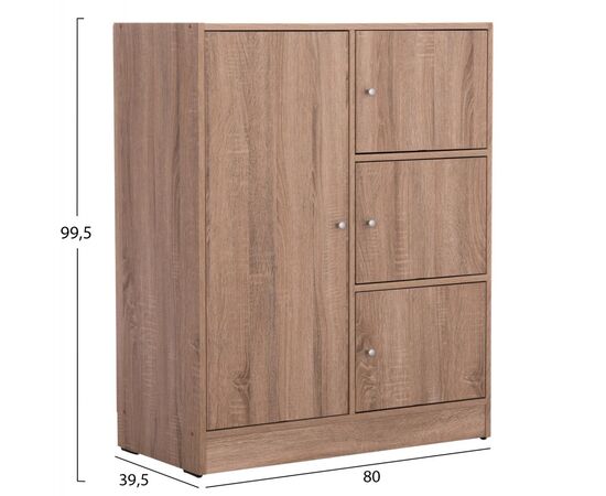 ΝΤΟΥΛΑΠΙ ΜΕ 4 ΑΠΟΘ.ΧΩΡΟΥΣ MATIN HM2479.02 SONAMA OAK ΜΕΛΑΜΙΝΗ 80x39,5x99,5Υεκ. - ΝΤΟΥΛΑΠΕΣ στο Milonadakis.gr
