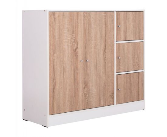 ΝΤΟΥΛΑΠΙ ΜΕ 4 ΑΠΟΘ.ΧΩΡΟΥΣ MATIN HM2480.01 SONAMA OAK-ΛΕΥΚΗ ΜΕΛΑΜΙΝΗ 117x39,5x99,5Υεκ - ΝΤΟΥΛΑΠΕΣ στο Milonadakis.gr