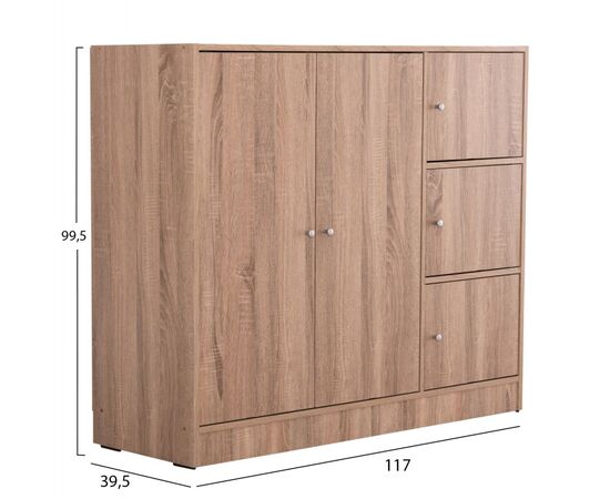 ΝΤΟΥΛΑΠΙ ΜΕ 4 ΑΠΟΘ.ΧΩΡΟΥΣ MATIN HM2480.02 SONAMA OAK ΜΕΛΑΜΙΝΗ 117x39,5x99,5Υεκ - ΝΤΟΥΛΑΠΕΣ στο Milonadakis.gr