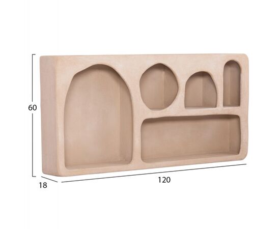 ΡΑΦΙ ΤΟΙΧΟΥ ΣΕΙΡΑ SANTORINI HM18063.02 MDF ΣΕ ΚΑΦΕ 120x18x60Υεκ. - ΡΑΦΙΑ ΤΟΙΧΟΥ στο Milonadakis.gr