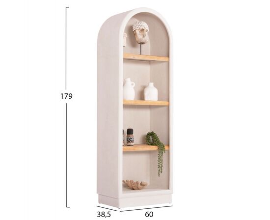 ΡΑΦΙΕΡΑ ΣΕΙΡΑ SANTORINI HM18045 MDF ΥΠΟΛΕΥΚΟ-ΡΑΦΙΑ ΞΥΛΟ ΕΛΑΤΟΥ ΦΥΣΙΚΟ 60x38,5x179Υεκ. - ΒΙΤΡΙΝΕΣ στο Milonadakis.gr