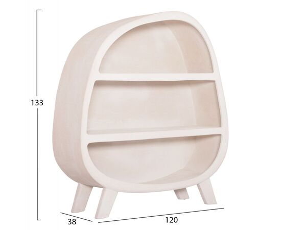 ΡΑΦΙΕΡΑ ΣΕΙΡΑ SANTORINI HM18060.01 MDF ΣΕ ΥΠΟΛΕΥΚΟ ΧΡΩΜΑ 120x38x133Υεκ. - ΒΙΤΡΙΝΕΣ στο Milonadakis.gr