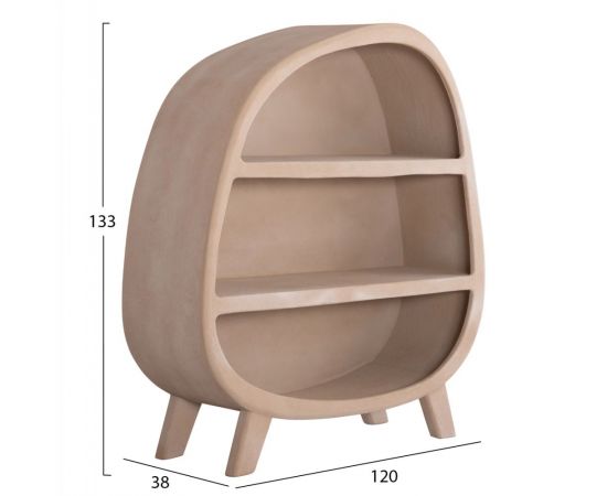 ΡΑΦΙΕΡΑ ΣΕΙΡΑ SANTORINI HM18060.02 MDF ΣΕ ΚΑΦΕ ΧΡΩΜΑ 120x38x133Υεκ. - ΒΙΤΡΙΝΕΣ στο Milonadakis.gr