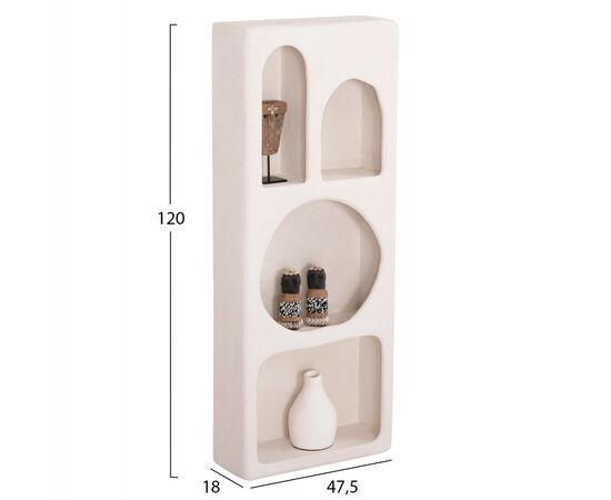 ΡΑΦΙΕΡΑ ΤΟΙΧΟΥ ΣΕΙΡΑ SANTORINI HM18069 MDF ΣΕ ΥΠΟΛΕΥΚΟ ΧΡΩΜΑ 47,5x18x120Υεκ. - ΡΑΦΙΑ ΤΟΙΧΟΥ στο Milonadakis.gr
