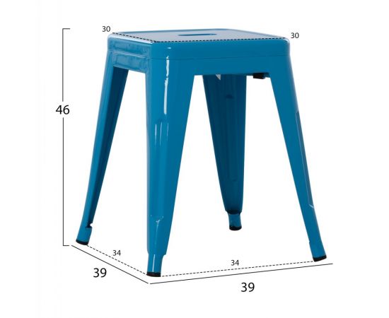 ΣΚΑΜΠΟ ΜΕΤΑΛΛΙΚΟ MELITA HM0096.48 ΣΕ ΜΠΛΕ ΧΡΩΜΑ 39x39x46Υεκ. - ΠΟΥΦ - ΣΚΑΜΠΟ - ΜΠΑΟΥΛΟ στο Milonadakis.gr