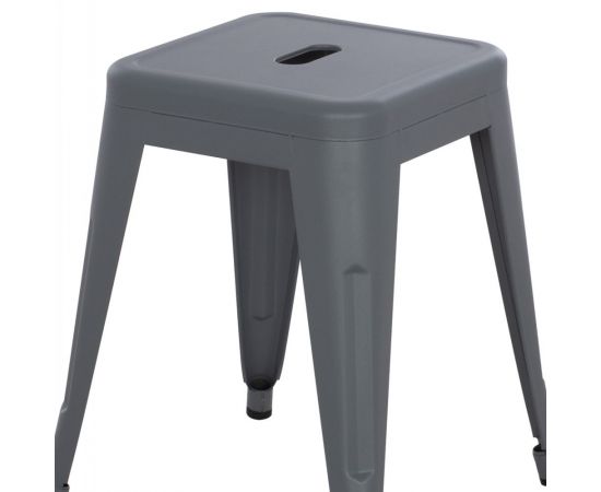 ΣΚΑΜΠΟ ΜΕΤΑΛΛΙΚΟ MELITA HM0096.50 ΣΕ ΓΚΡΙ ΜΑΤ ΧΡΩΜΑ 39x39x46Υεκ. - ΠΟΥΦ - ΣΚΑΜΠΟ - ΜΠΑΟΥΛΟ στο Milonadakis.gr