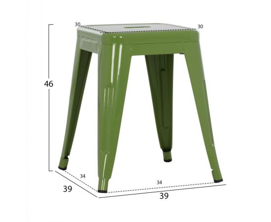ΣΚΑΜΠΟ ΜΕΤΑΛΛΙΚΟ MELITA HM0096.53 ΣΕ LIGHT OLIVE GREEN ΧΡΩΜΑ 39x39x46Υεκ. - ΠΟΥΦ - ΣΚΑΜΠΟ - ΜΠΑΟΥΛΟ στο Milonadakis.gr