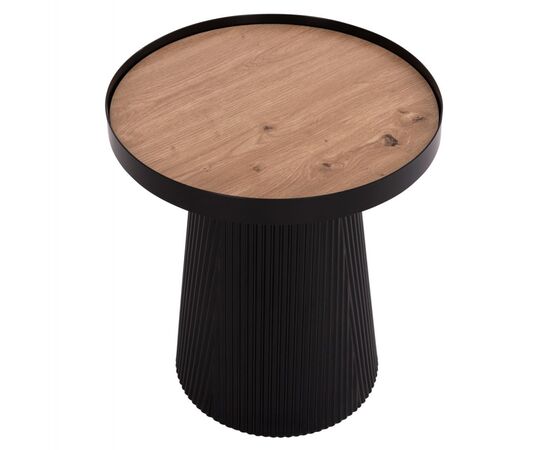 ΤΡΑΠΕΖΑΚΙ ΒΟΗΘΗΤΙΚΟ DENTON HM18023.01 MDF TOP ΦΥΣΙΚΟ ΞΥΛΟΥ-ΒΑΣΗ ΜΑΥΡΗ Φ45x51,5Υεκ. - ΤΡΑΠΕΖΑΚΙΑ ΣΑΛΟΝΙΟΥ στο Milonadakis.gr