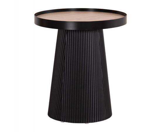 ΤΡΑΠΕΖΑΚΙ ΒΟΗΘΗΤΙΚΟ DENTON HM18023.01 MDF TOP ΦΥΣΙΚΟ ΞΥΛΟΥ-ΒΑΣΗ ΜΑΥΡΗ Φ45x51,5Υεκ. - ΤΡΑΠΕΖΑΚΙΑ ΣΑΛΟΝΙΟΥ στο Milonadakis.gr