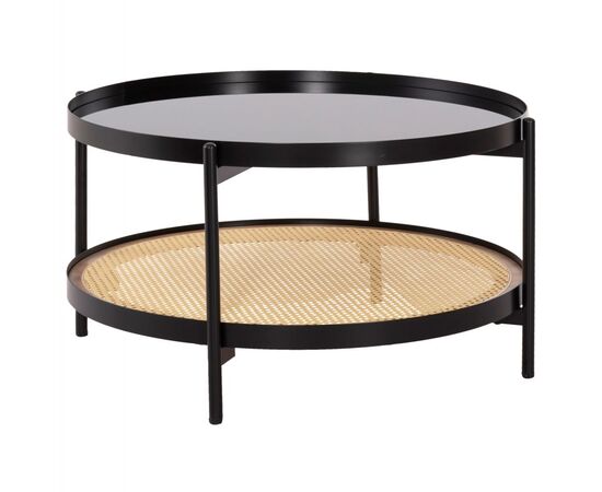 ΤΡΑΠΕΖΙ ΣΑΛΟΝΙΟΥ SEITZ HM18030 ΓΥΑΛΙ TOP-ΜΕΤΑΛΛΟ-RATTAN ΣΕ ΦΥΣΙΚΟ Φ80x45Υεκ. - ΤΡΑΠΕΖΑΚΙΑ ΣΑΛΟΝΙΟΥ στο Milonadakis.gr