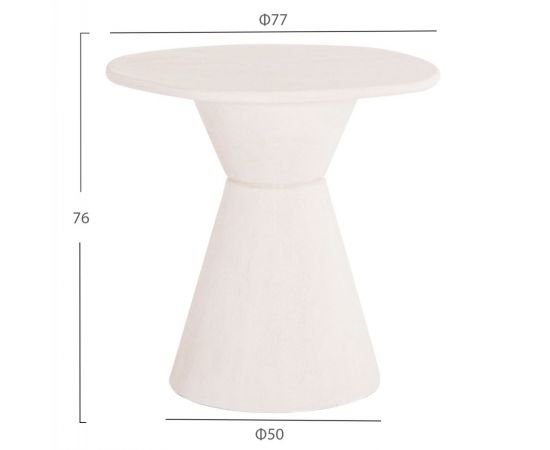 ΤΡΑΠΕΖΙ ΤΡΑΠΕΖΑΡΙΑΣ ΣΤΡΟΓΓΥΛΟ ΣΕΙΡΑ SANTORINI HM18055 MDF ΥΠΟΛΕΥΚΟ ΧΡΩΜΑ Φ77x76Υεκ. - ΤΡΑΠΕΖΙΑ ΚΟΥΖΙΝΑΣ στο Milonadakis.gr