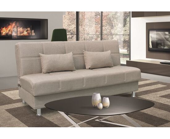 FELINA LIGHT BROWN ΥΦΑΣΜΑ 3ΘΕΣΙΟΣ ΚΑΝΑΠΕΣ/ΚΡΕΒΑΤΙ ΜΕ ΑΠΟΘ.ΧΩΡΟ 182X90εκ. - ΚΑΝΑΠΕΔΕΣ-ΣΑΛΟΝΙΑ στο Milonadakis.gr