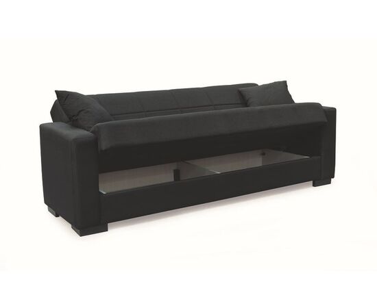 ROVER BLACK ΥΦΑΣΜΑ 3ΘΕΣΙΟΣ ΚΑΝΑΠΕΣ/ΚΡΕΒΑΤΙ ΜΕ ΑΠΟΘ.ΧΩΡΟ 210X80εκ. - ΚΑΝΑΠΕΔΕΣ-ΣΑΛΟΝΙΑ στο Milonadakis.gr