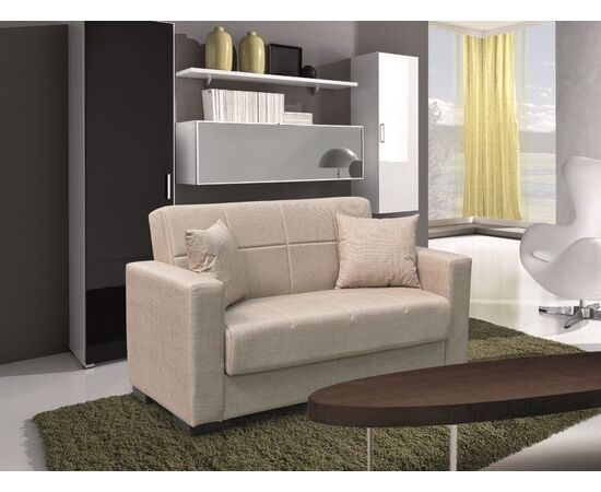 ROVER LIGHT BROWN ΥΦΑΣΜΑ 2ΘΕΣΙΟΣ ΚΑΝΑΠΕΣ/ΚΡΕΒΑΤΙ ΜΕ ΑΠΟΘ.ΧΩΡΟ 150Χ80εκ. - ΚΑΝΑΠΕΔΕΣ-ΣΑΛΟΝΙΑ στο Milonadakis.gr