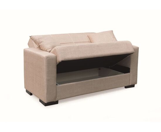 ROVER LIGHT BROWN ΥΦΑΣΜΑ 2ΘΕΣΙΟΣ ΚΑΝΑΠΕΣ/ΚΡΕΒΑΤΙ ΜΕ ΑΠΟΘ.ΧΩΡΟ 150Χ80εκ. - ΚΑΝΑΠΕΔΕΣ-ΣΑΛΟΝΙΑ στο Milonadakis.gr