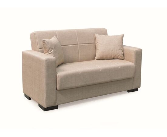 ROVER LIGHT BROWN ΥΦΑΣΜΑ 2ΘΕΣΙΟΣ ΚΑΝΑΠΕΣ/ΚΡΕΒΑΤΙ ΜΕ ΑΠΟΘ.ΧΩΡΟ 150Χ80εκ. - ΚΑΝΑΠΕΔΕΣ-ΣΑΛΟΝΙΑ στο Milonadakis.gr