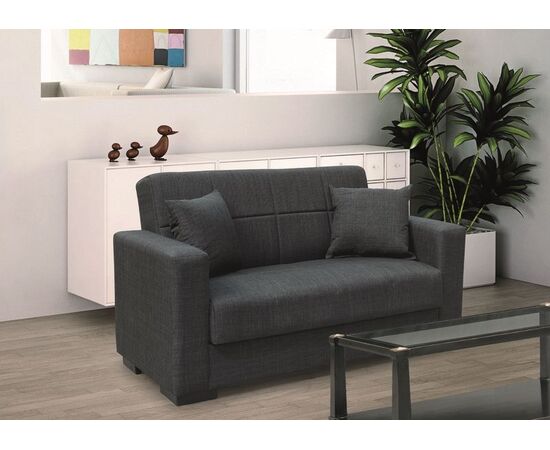 ROVER DARK GREY ΥΦΑΣΜΑ 2ΘΕΣΙΟΣ ΚΑΝΑΠΕΣ/ΚΡΕΒΑΤΙ ΜΕ ΑΠΟΘ.ΧΩΡΟ 150Χ80εκ. - ΚΑΝΑΠΕΔΕΣ-ΣΑΛΟΝΙΑ στο Milonadakis.gr