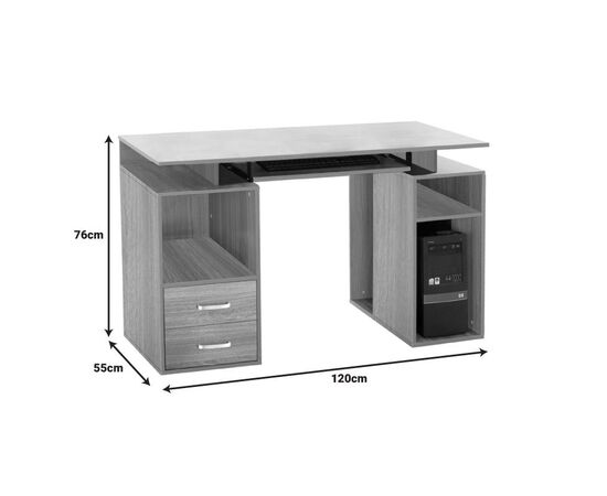 Γραφείο υπολογιστή Liberion pakoworld σε απόχρωση sonoma 120x55x76εκ - ΓΡΑΦΕΙΑ στο Milonadakis.gr