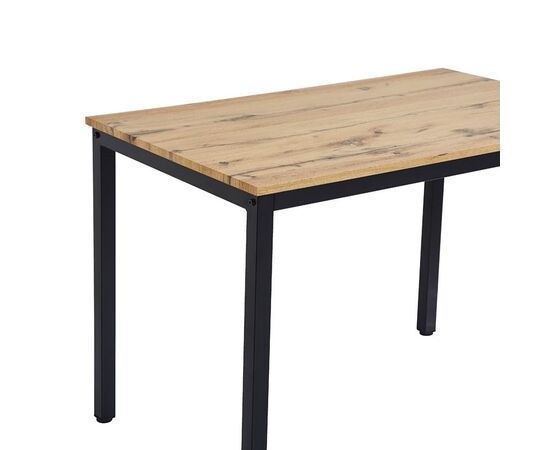 Τραπέζι Witte pakoworld MDF/Metal σε sonoma απόχρωση με λευκο πόδι 110x70x76εκ - ΤΡΑΠΕΖΙΑ ΚΟΥΖΙΝΑΣ στο Milonadakis.gr