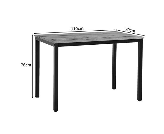Τραπέζι Witte pakoworld MDF/Metal σε sonoma απόχρωση με λευκο πόδι 110x70x76εκ - ΤΡΑΠΕΖΙΑ ΚΟΥΖΙΝΑΣ στο Milonadakis.gr