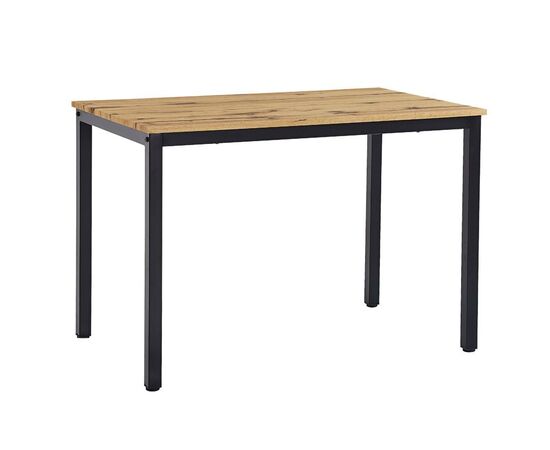 Τραπέζι Witte pakoworld MDF/Metal σε sonoma απόχρωση με λευκο πόδι 110x70x76εκ - ΤΡΑΠΕΖΙΑ ΚΟΥΖΙΝΑΣ στο Milonadakis.gr