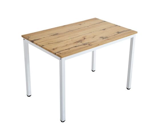 Τραπέζι Witte pakoworld MDF/Metal σε sonoma απόχρωση με μαύρο πόδι 110x70x76εκ - ΤΡΑΠΕΖΙΑ ΚΟΥΖΙΝΑΣ στο Milonadakis.gr
