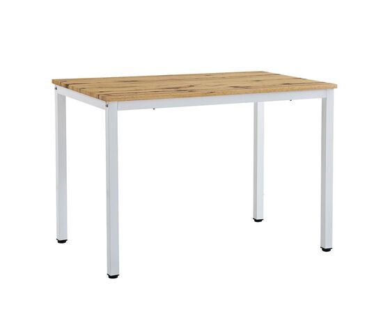 Τραπέζι Witte pakoworld MDF/Metal σε sonoma απόχρωση με μαύρο πόδι 110x70x76εκ - ΤΡΑΠΕΖΙΑ ΚΟΥΖΙΝΑΣ στο Milonadakis.gr