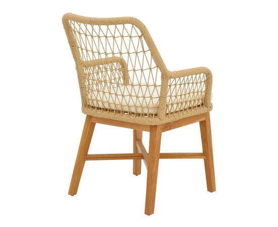 Τραπεζαρία 7τεμ Elaiza-Wooly pakoworld teak ξύλο σε φυσική-μπεζ απόχρωση 220x90x75εκ - ΣΕΤ ΤΡΑΠΕΖΑΡΙΕΣ στο Milonadakis.gr