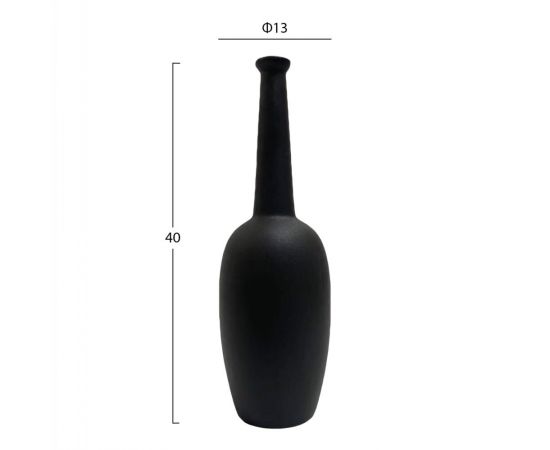 ΕΠΙΤΡΑΠΕΖΙΟ ΚΕΡΑΜΙΚΟ ΔΙΑΚΟΣΜΗΤΙΚΟ GLAΖΕ HM4591.02 ΜΑΥΡΟ ΜΑΤ Φ13x40Υεκ - ΑΝΤΙΚΕΙΜΕΝΑ στο Milonadakis.gr