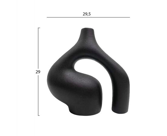 ΕΠΙΤΡΑΠΕΖΙΟ ΚΕΡΑΜΙΚΟ ΔΙΑΚΟΣΜΗΤΙΚΟ GLAΖΕ HM4597.02 ΜΑΥΡΟ ΜΑΤ 29,5x11x29Υεκ - ΑΝΤΙΚΕΙΜΕΝΑ στο Milonadakis.gr