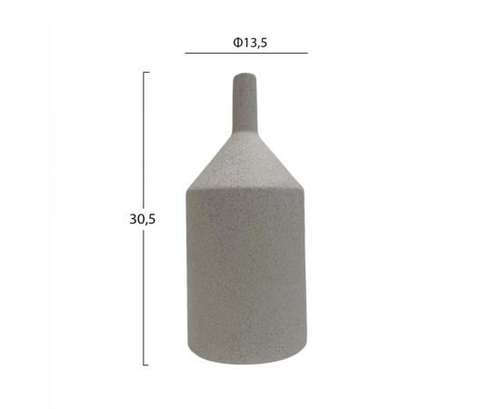 ΕΠΙΤΡΑΠΕΖΙΟ ΚΕΡΑΜΙΚΟ ΔΙΑΚΟΣΜΗΤΙΚΟ GLAΖΕ HM4608.01 ΚΡΥΣΤΑΛΛΙΚΟ ΥΠΟΛΕΥΚΟ Φ13,5x30,5Υεκ - ΑΝΤΙΚΕΙΜΕΝΑ στο Milonadakis.gr