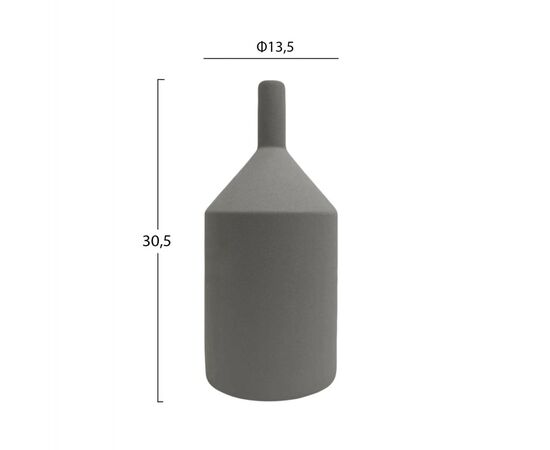 ΕΠΙΤΡΑΠΕΖΙΟ ΚΕΡΑΜΙΚΟ ΔΙΑΚΟΣΜΗΤΙΚΟ GLAΖΕ HM4608.03 ΓΚΡΙ ΜΑΤ Φ13,5x30,5Υεκ - ΑΝΤΙΚΕΙΜΕΝΑ στο Milonadakis.gr