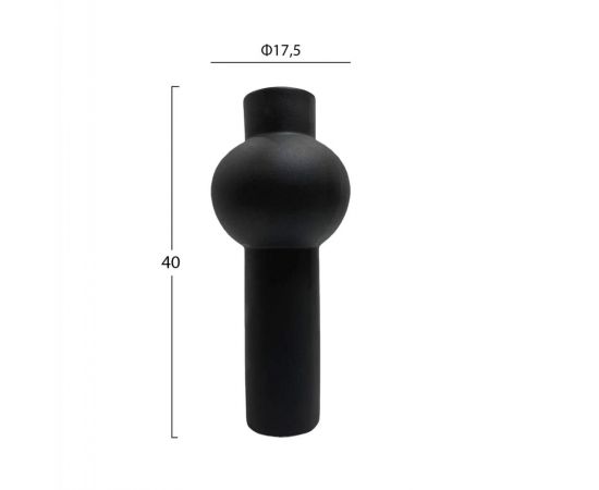 ΕΠΙΤΡΑΠΕΖΙΟ ΚΕΡΑΜΙΚΟ ΔΙΑΚΟΣΜΗΤΙΚΟ GLAΖΕ HM4604.02 ΜΑΥΡΟ ΜΑΤ Φ17,5x40Υεκ - ΑΝΤΙΚΕΙΜΕΝΑ στο Milonadakis.gr