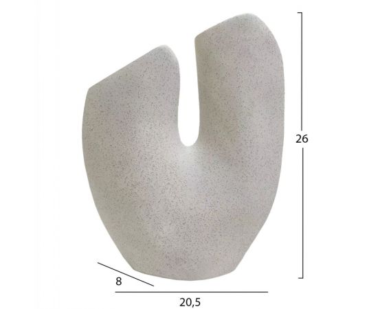 ΕΠΙΤΡΑΠΕΖΙΟ ΚΕΡΑΜΙΚΟ ΔΙΑΚΟΣΜΗΤΙΚΟ GLAΖΕ HM4619.01 ΚΡΥΣΤΑΛΛΙΚΟ ΥΠΟΛΕΥΚΟ 20,5x8x26Υεκ - ΑΝΤΙΚΕΙΜΕΝΑ στο Milonadakis.gr