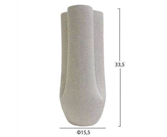 ΕΠΙΤΡΑΠΕΖΙΟ ΚΕΡΑΜΙΚΟ ΔΙΑΚΟΣΜΗΤΙΚΟ GLAΖΕ HM4611.01 ΚΡΥΣΤΑΛΛΙΚΟ ΥΠΟΛΕΥΚΟ Φ15,5x33,5Υεκ - ΑΝΤΙΚΕΙΜΕΝΑ στο Milonadakis.gr